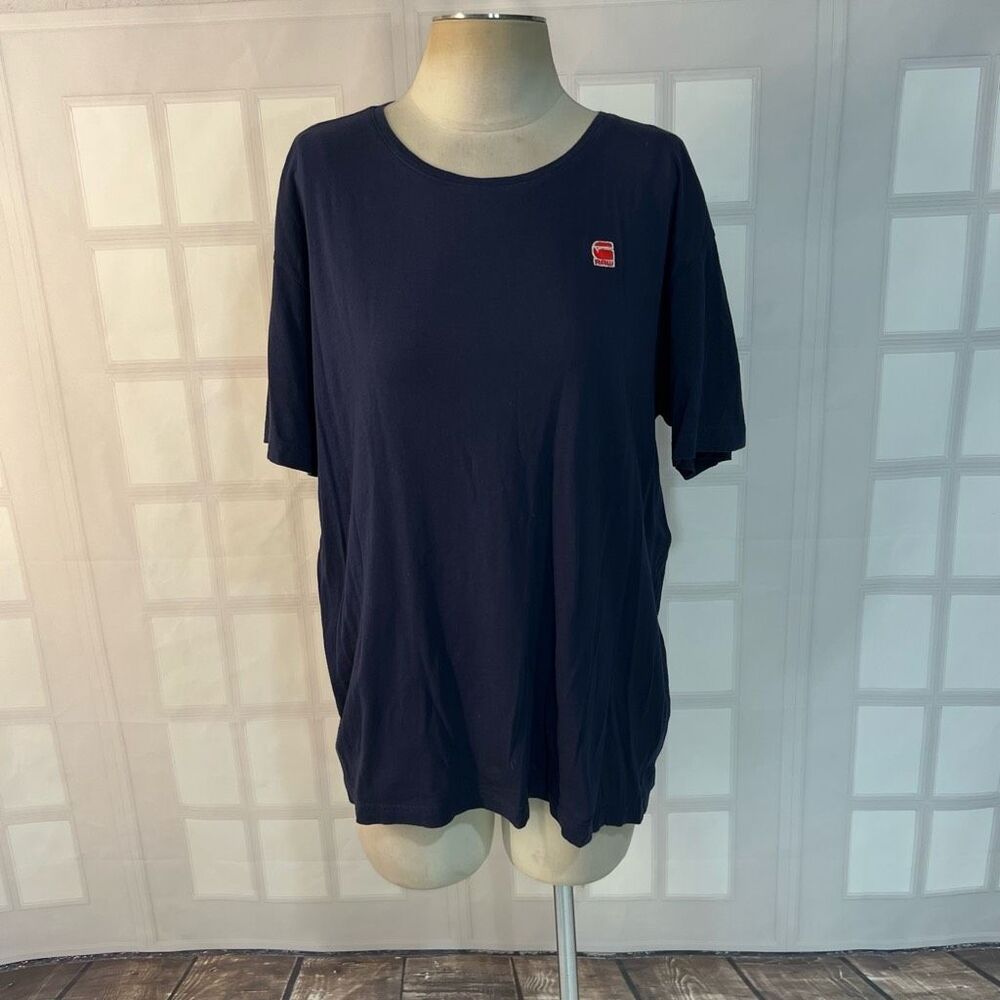 Raw Correct Line By G-Star Blue Crew Neck Short Sleeve T-Shirt Size XL